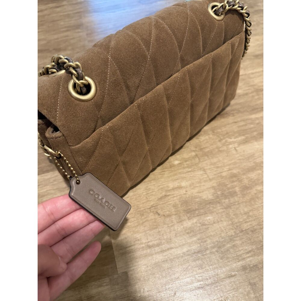 Coach Tabby 26 Suede Shoulder Bag Cedar - Picture 7 of 7